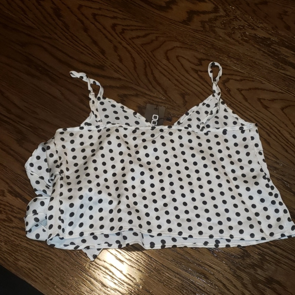 NWT Polka Dot Wrap Front Tie Cami - Picture 5 of 6